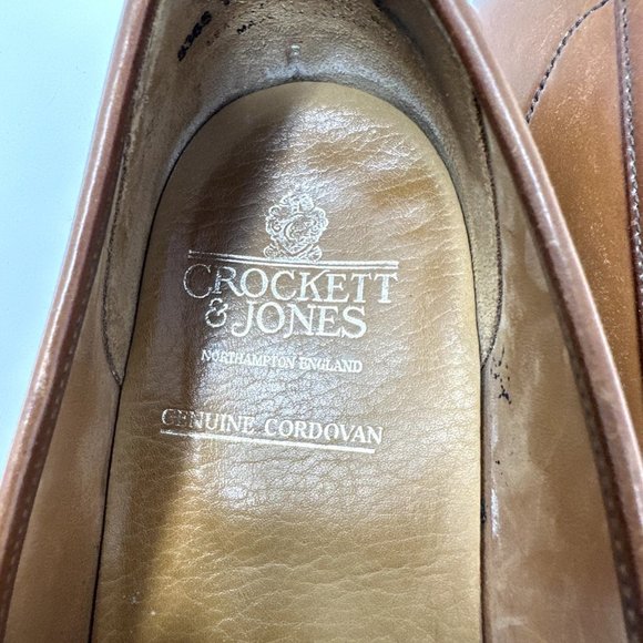 Crockett & Jones GENUINE CORDOVAN penny loafers shoes Size 9 E leather shoe Tree - Picture 4 of 15